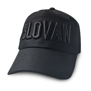 Black cap with 3D embroidery SLOVAN for kids