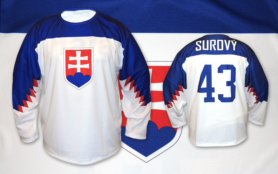 QualityJerseys Any Name Number Slovakia Retro Hockey Jersey New White Any Size - White - Polyester - 4XL