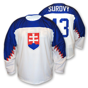 QualityJerseys Any Name Number Slovakia Retro Hockey Jersey New White Any Size - White - Polyester - 4XL
